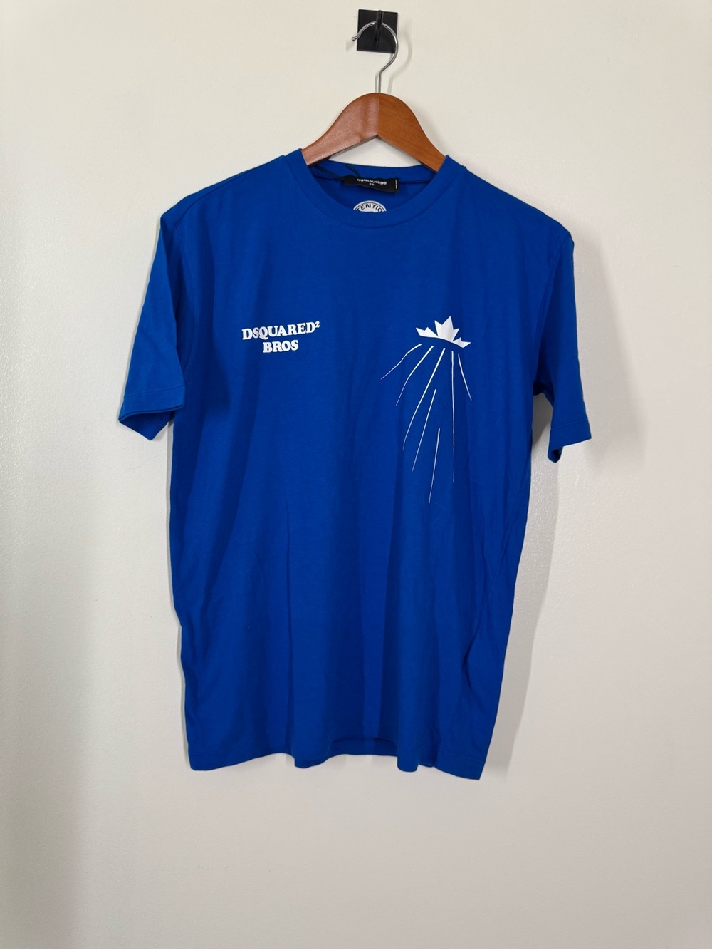 DSQUARED2 Bros Royal Blue Graphic Logo Tee